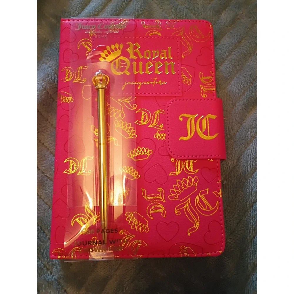 New Without Tags Juicy Couture Journal With Crown Pen 280 Pages Magnetic Closure